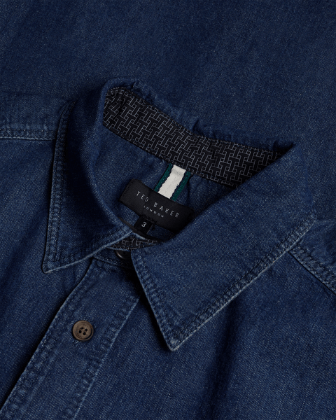 Men | Long Sleeve Denim Shirt | Blue (V2)
