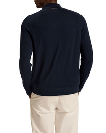 Men | Long Sleeve Regular Button Through | Navy