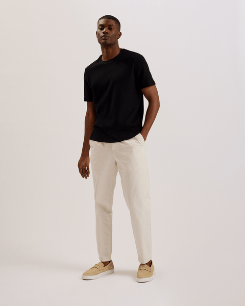 Men | Curlys Short Sleeve Reg Textured T Shirt | Black