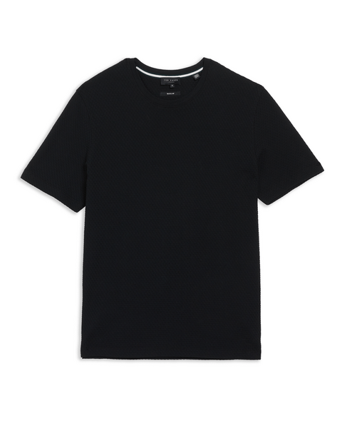 Men | Curlys Short Sleeve Reg Textured T Shirt | Black