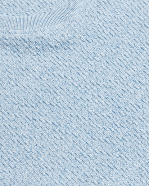 Men | Curlys Short Sleeve Reg Textured T Shirt | Light Blue