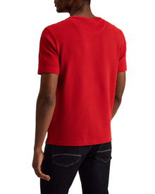 Men | Curlys Short Sleeve Reg Textured T Shirt | Burgundy