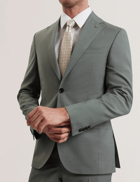 Men | Classic Wool Suit Jacket | Dark Green