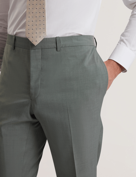 Men | Classic Wool Suit Trouser | Dark Green