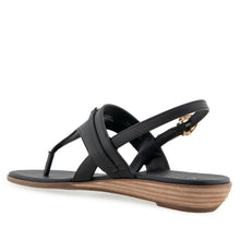 Gemal Sandal Flat | Black Leather