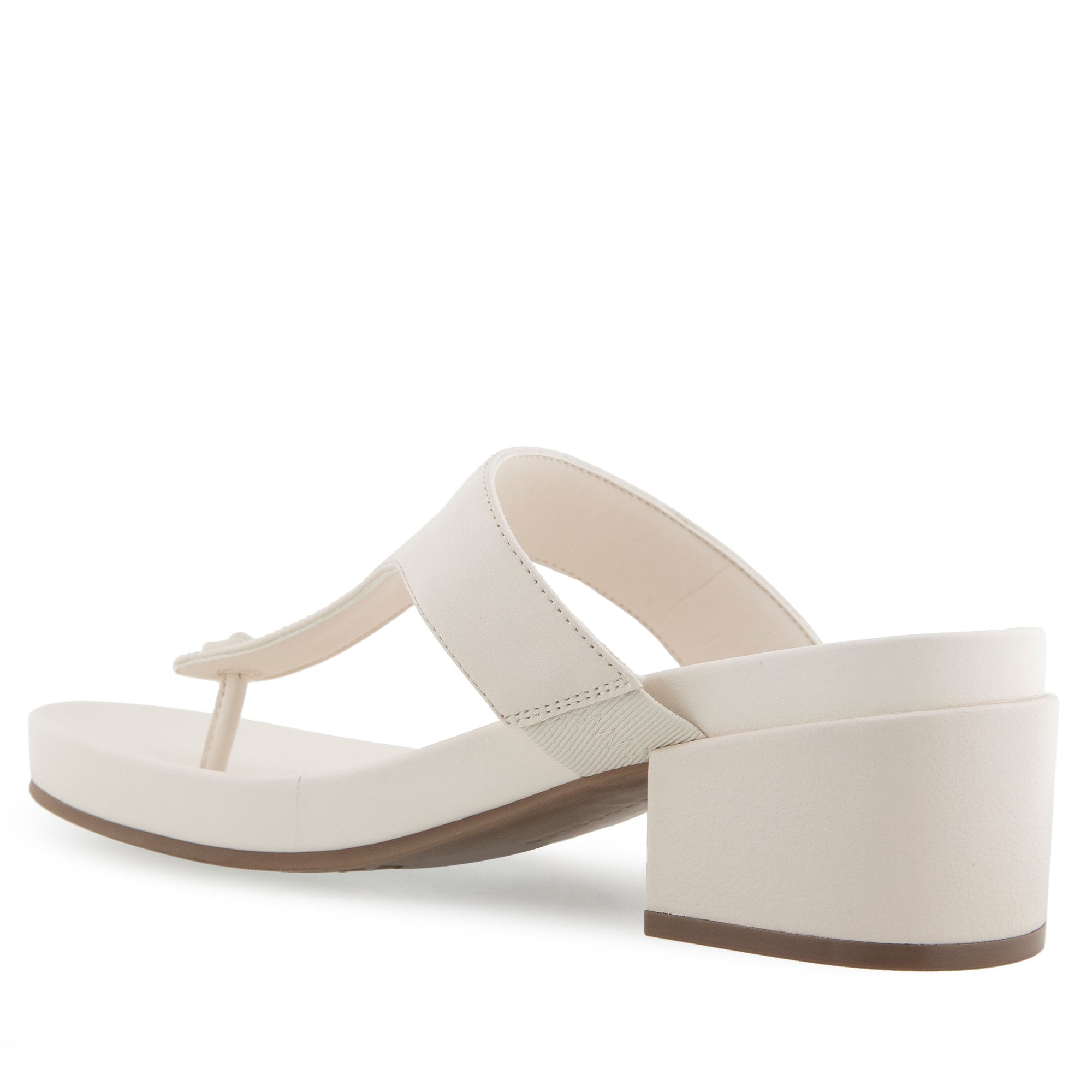 Clio Sandal Dress Block Heel | Eggnog Leather/Cork Heel