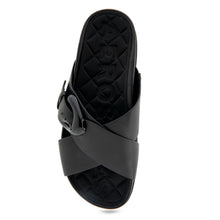 Lago Sandal Footbed | Black Leather