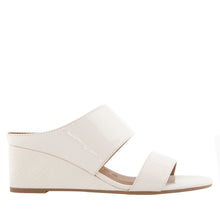 Wheeler Sandal Wedge | Eggnog Faux Patent