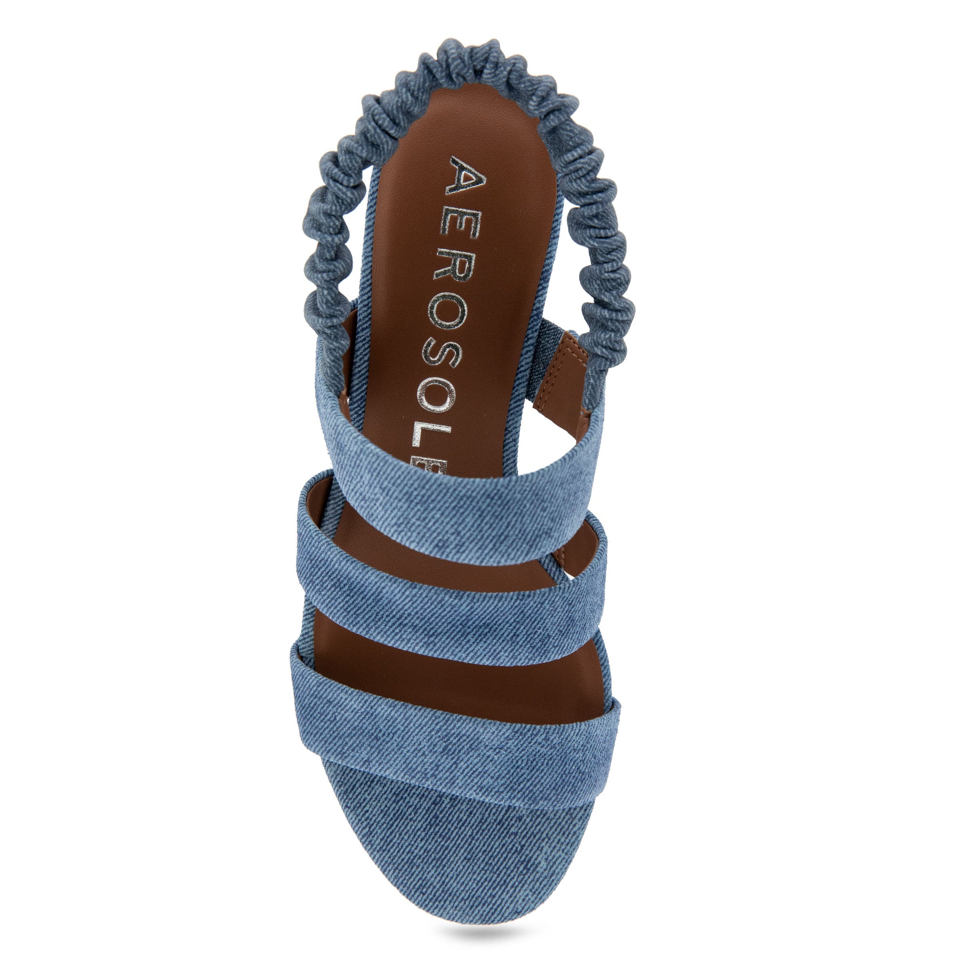 Clarissa Sandal Dress Block Heel | Blue Jean Suede